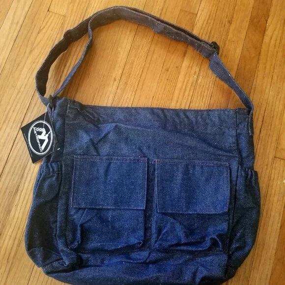 Denim Shoulder Crossbody Purse Messenger Bag NWTO - Picture 2 of 6
